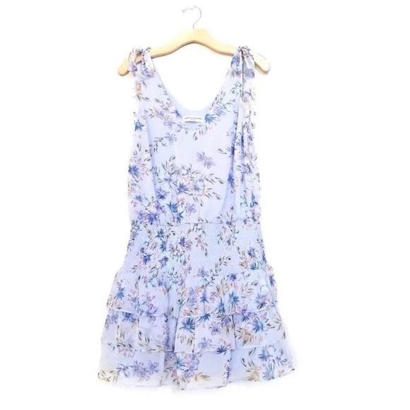 Amanda Uprichard Zita Mini Dress Aquaflora - Picture 4 of 9